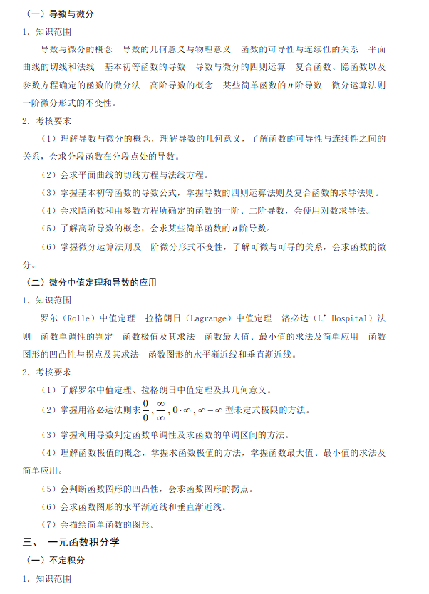 河北專接本一元函數(shù)積分學考點歸納總結