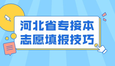 河北省專接本志愿填報技巧