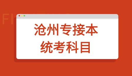 滄州專接本統考科目