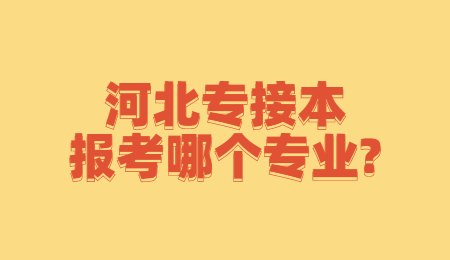 河北專接本報(bào)考哪個(gè)專業(yè)?