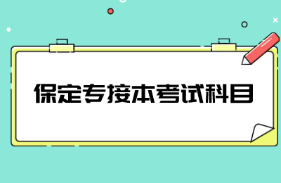 保定專接本考試科目
